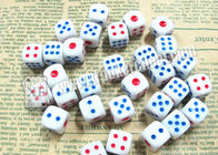 Weißes dauerhaftes Plastikkasino-magische Würfel für Berufskasino-Würfel-Glücksspiel