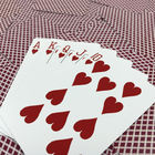 Rote Plastikspielkarten PVCs No.999 für Kasino-Spiele 58 * 88mm
