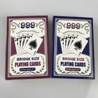 Rote Plastikspielkarten PVCs No.999 für Kasino-Spiele 58 * 88mm
