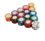 20PCS/Lehm-Münzen-Bakkarat Texas der Los-Pokerchip-14g halten sie Schürhaken-Satz