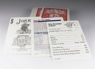 Rommee-Fahrrad-Papierspielkarten markiert mit dem Schürhaken, der unsichtbare Tinte für Linsen betrügt