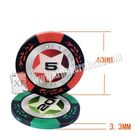 Pokerchips Texas Holdem/Mahjong-Bakkarat-Chip prägt 40mm * 0.3mm