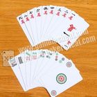 Unsichtbare Spielkarten Schwarzweiss-PVC-Papier Mahjong für Schürhaken-Analysator