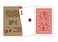 Plastik-goldene Trophäen-spielende Stützen-Kasino-Grad-Spielkarten Modiano