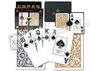 Brasilien Copag 1546 schwarze goldene riesige Plastikspielkarten für Kasino-Spiele