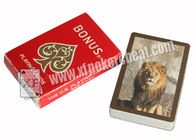 Rote Papierschürhaken-Analysator-Markierungs-Spielkarten mit Prämien-Löwe-Muster