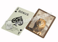 Rote Papierschürhaken-Analysator-Markierungs-Spielkarten mit Prämien-Löwe-Muster