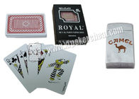 Professionelle markierte Schürhaken-Karten, Kasino-Spiel-königliche Plastikspielkarten
