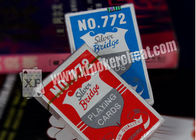 Kundenspezifisches Kasino-spielende Stützen-silberne Plastikbrücken-Spielkarten, ISO9001