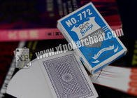 Kundenspezifisches Kasino-spielende Stützen-silberne Plastikbrücken-Spielkarten, ISO9001